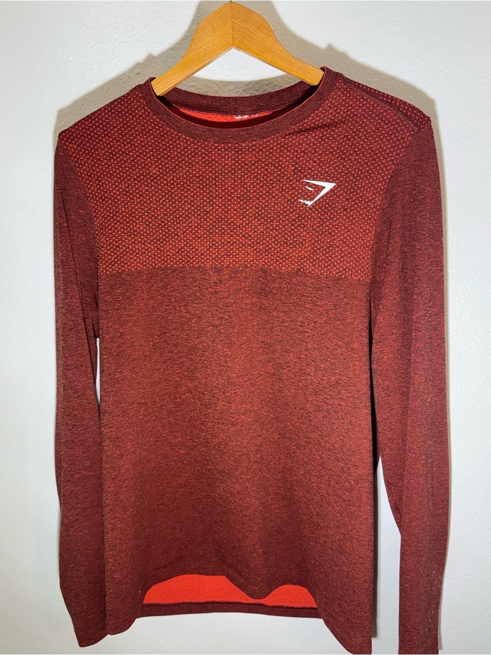 Gymshark Men’s Long Sleeve Seamless Crew - Maroon